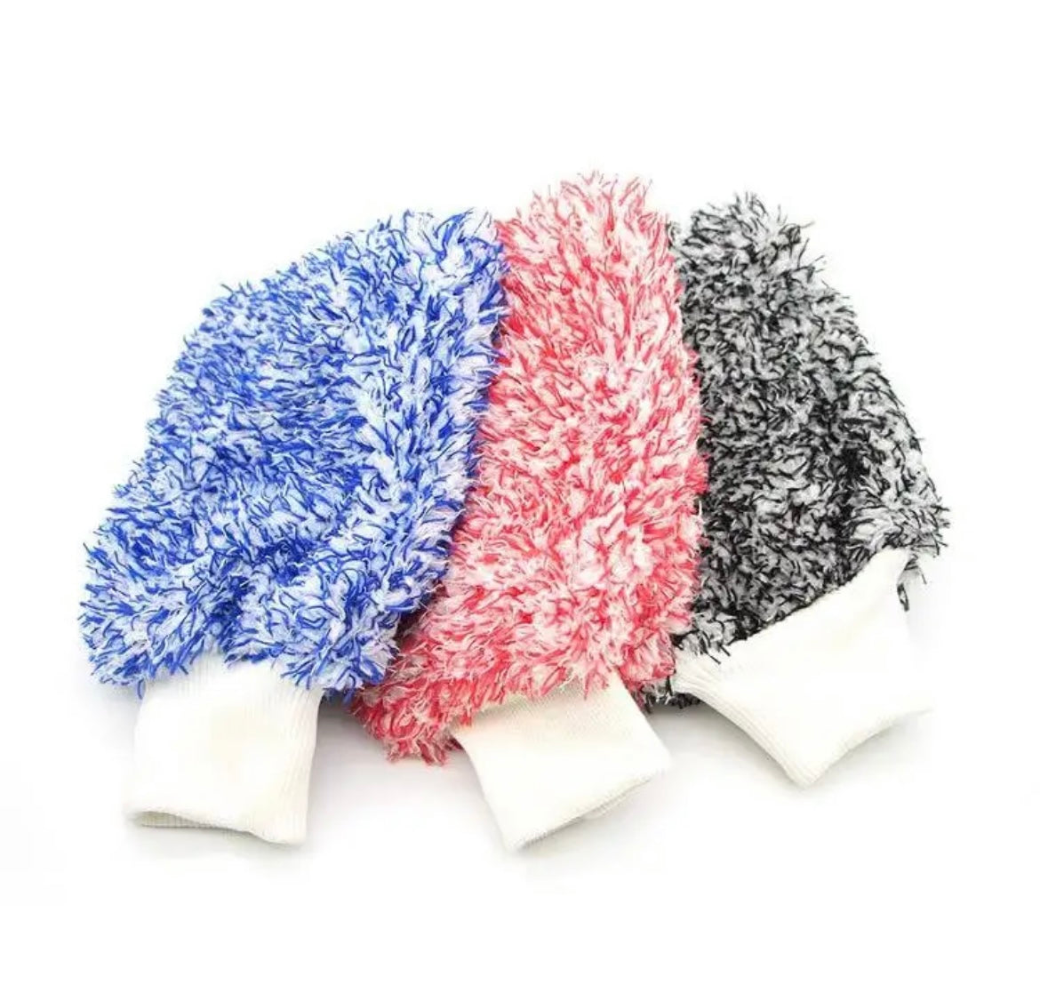 Carsology Car Wash Microfiber Mitts Gloves for Exterior Cleaning - 3 Pack