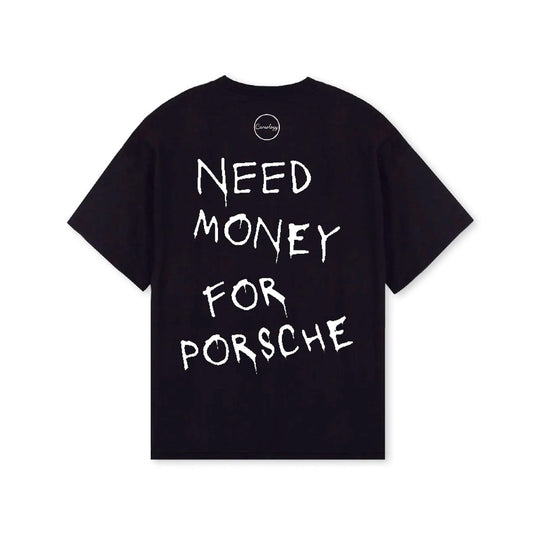 Need Money for Porsche Oversized T-Shirt - Black